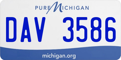 MI license plate DAV3586