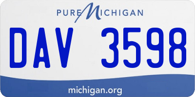 MI license plate DAV3598