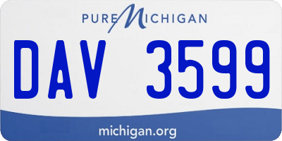 MI license plate DAV3599