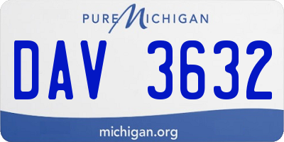 MI license plate DAV3632