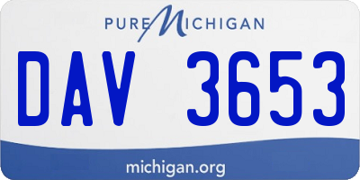 MI license plate DAV3653