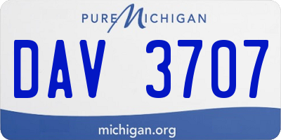 MI license plate DAV3707