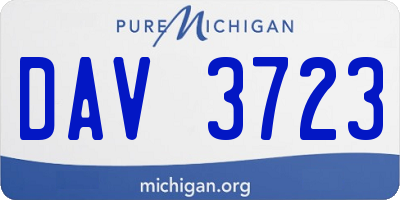 MI license plate DAV3723