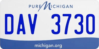 MI license plate DAV3730