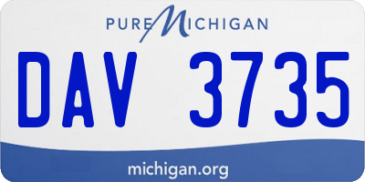 MI license plate DAV3735