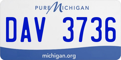 MI license plate DAV3736