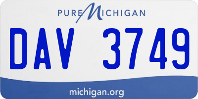 MI license plate DAV3749