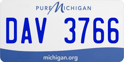 MI license plate DAV3766