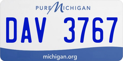 MI license plate DAV3767