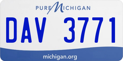MI license plate DAV3771