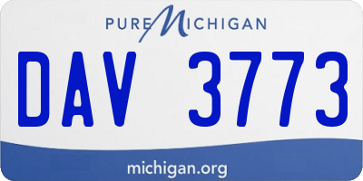 MI license plate DAV3773