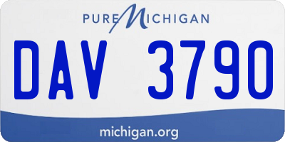 MI license plate DAV3790
