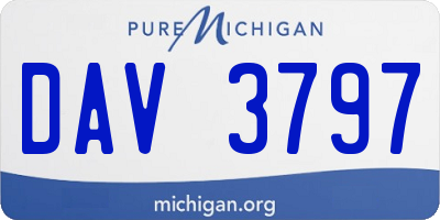 MI license plate DAV3797