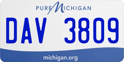 MI license plate DAV3809