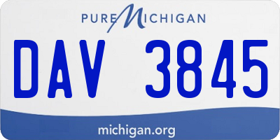 MI license plate DAV3845
