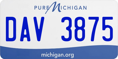 MI license plate DAV3875