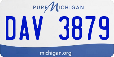 MI license plate DAV3879