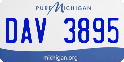 MI license plate DAV3895
