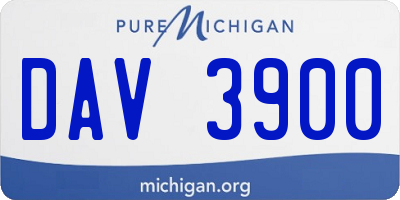 MI license plate DAV3900