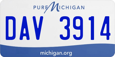 MI license plate DAV3914