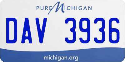 MI license plate DAV3936