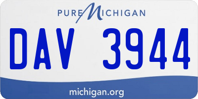 MI license plate DAV3944