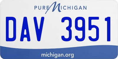 MI license plate DAV3951