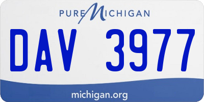 MI license plate DAV3977