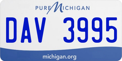MI license plate DAV3995
