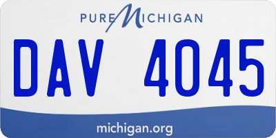 MI license plate DAV4045