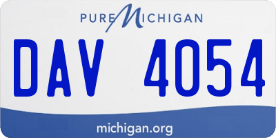 MI license plate DAV4054