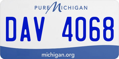 MI license plate DAV4068