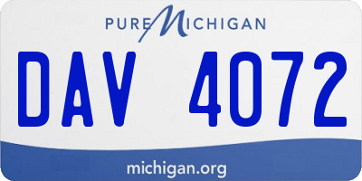 MI license plate DAV4072