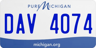 MI license plate DAV4074