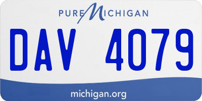MI license plate DAV4079
