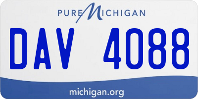 MI license plate DAV4088