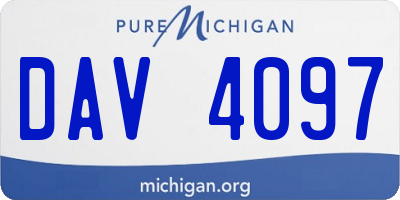 MI license plate DAV4097