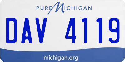 MI license plate DAV4119