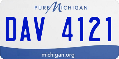 MI license plate DAV4121