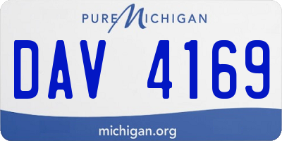 MI license plate DAV4169