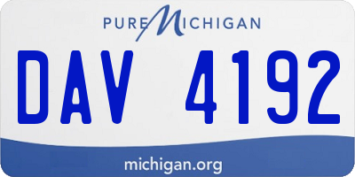 MI license plate DAV4192