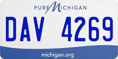 MI license plate DAV4269