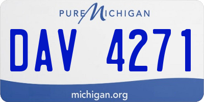 MI license plate DAV4271