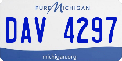 MI license plate DAV4297