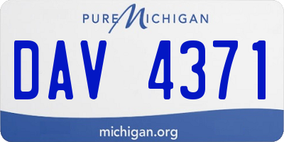 MI license plate DAV4371