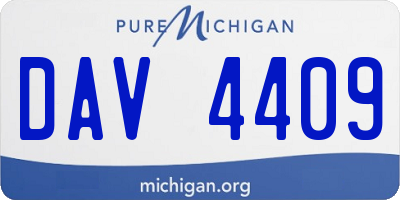 MI license plate DAV4409