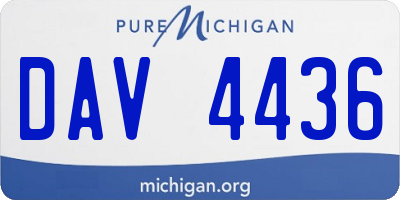 MI license plate DAV4436