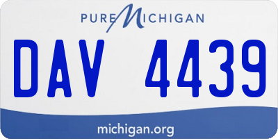 MI license plate DAV4439