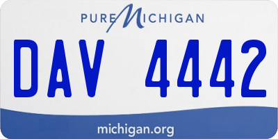 MI license plate DAV4442