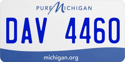 MI license plate DAV4460